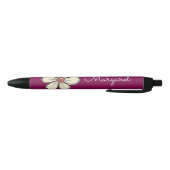 Stylo Noir Colorful Sweet Doodle Flower Custom Name (Bas)