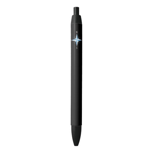 Stylo Noir Compas éolien (devant Vertical)