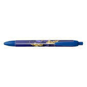 Stylo Noir Composition avec papillons Sapphire (Dos)