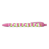 Stylo Noir Conception Abstraite de points rose et vert (Haut)