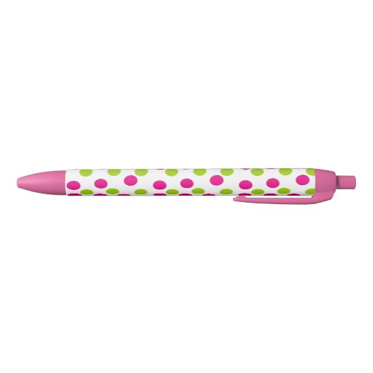 Stylo Noir Conception Abstraite de points rose et vert (Bas)