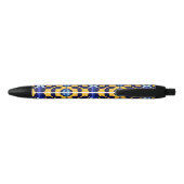 Stylo Noir Conception Abstraite Géométrique Colorée (Dos)