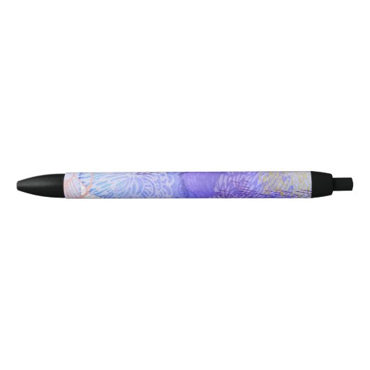 Stylo Noir Conception abstraite violette (Devant)