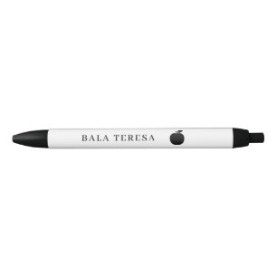 Stylo Noir Conception Apple Enseignant Moderne Mignonne