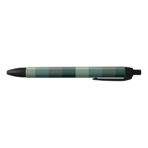 Stylo Noir Conception carreaux vichy vert 