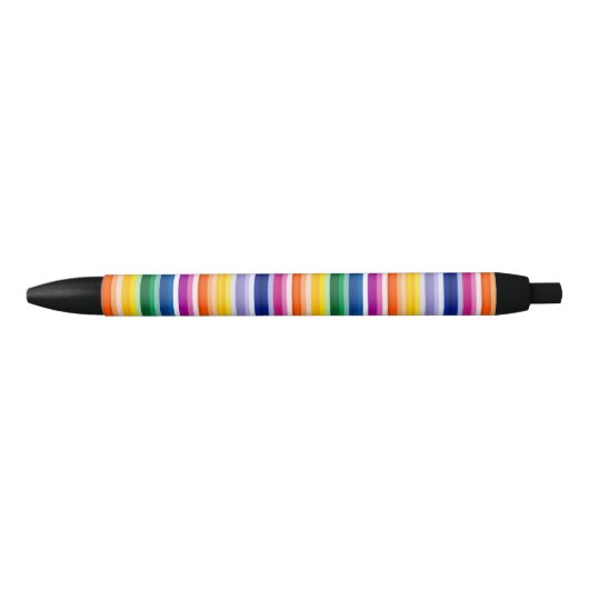 Stylo Noir Conception de bandes verticales colorées (Devant)