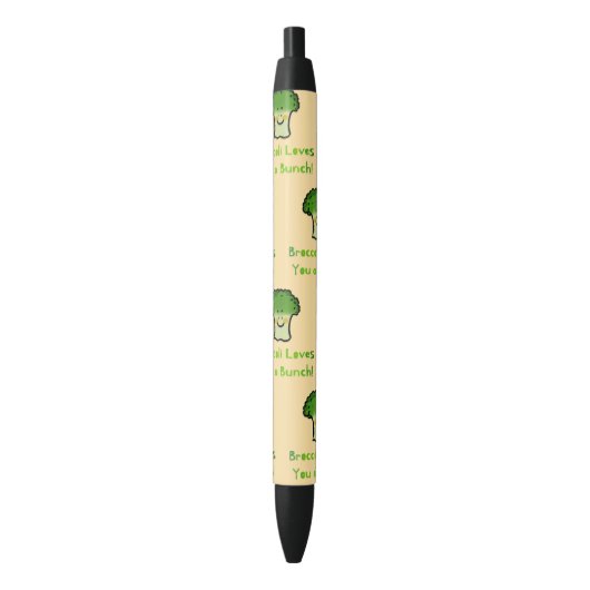 Stylo Noir Conception de caricature de jeu de brocoli Cute (devant Vertical)