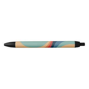 Stylo Noir Conception de cercles rétro colorés