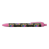 Stylo Noir Conception de coeurs colorés (Haut)