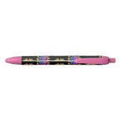 Stylo Noir Conception de coeurs colorés (Dos)