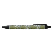 Stylo Noir Conception de fleurs personnalisée  (Haut)