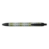 Stylo Noir Conception de fleurs personnalisée  (Dos)