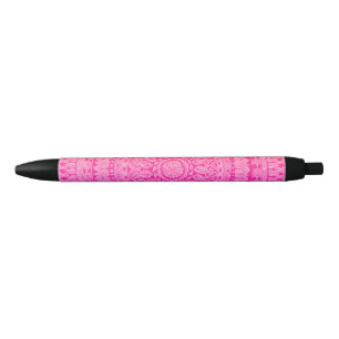 Stylo Noir Conception de mandala dessinée à la main multicolo