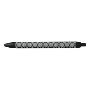 Stylo Noir Conception de mandala noir et blanc