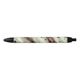 Stylo Noir Conception de marbre de milkshake au chocolat à la