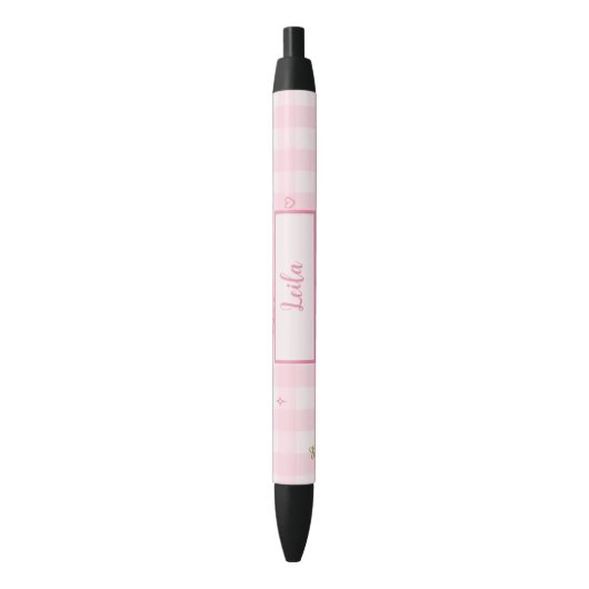 Stylo Noir Conception de nom de script à nœud cerise en vichy (devant Vertical)