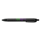 Stylo Noir Conception De Texte Vert Et Violet (Bas)