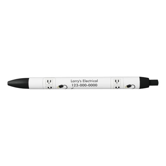 Stylo Noir Conception d'ingénieur électricien (Devant)