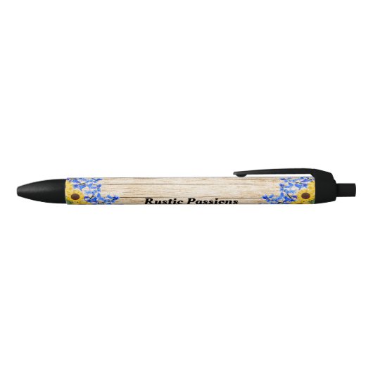 Stylo Noir Conception florale de tournesol rustique (Haut)