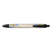 Stylo Noir Conception florale de tournesol rustique (Dos)