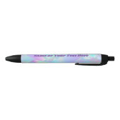 Stylo Noir Conception iridescente sarcelle et violette, nom o (Bas)