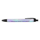 Stylo Noir Conception iridescente sarcelle et violette, nom o (Haut)