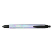 Stylo Noir Conception iridescente sarcelle et violette, nom o (Dos)