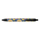 Stylo Noir Conception multicolore de tournesols (Dos)