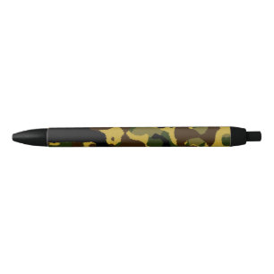 Stylo Noir Conception noire, verte et brune de camouflage