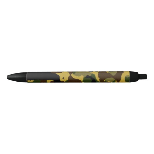 Stylo Noir Conception noire, verte et brune de camouflage (Devant)