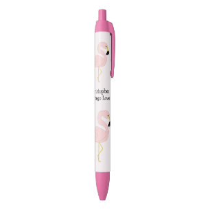 Stylo Noir Conception personnalisée de Flamant rose