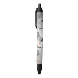Stylo Noir Conception personnalisée de pigeon