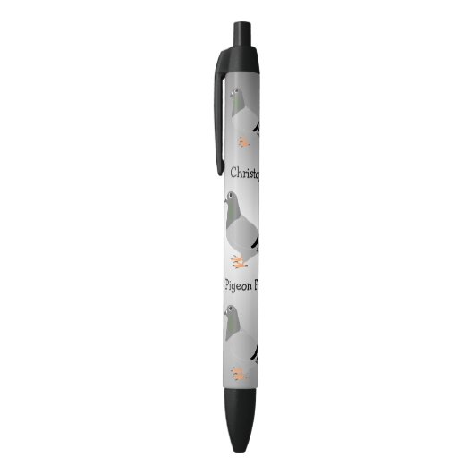 Stylo Noir Conception personnalisée de pigeon (Haut (Vertical))