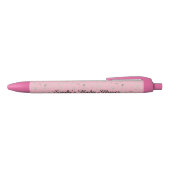 Stylo Noir Conception rose personnalisée (Haut)