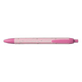 Stylo Noir Conception rose personnalisée (Dos)