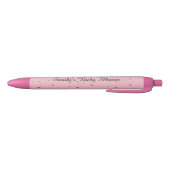 Stylo Noir Conception rose personnalisée (Bas)