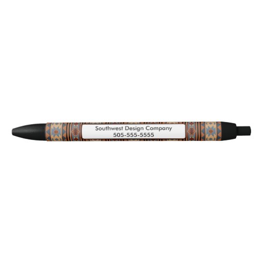 Stylo Noir Conception sud-ouest Adobe Grey Brown Tribal Motif (Devant)