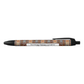 Stylo Noir Conception sud-ouest Adobe Grey Brown Tribal Motif (Haut)