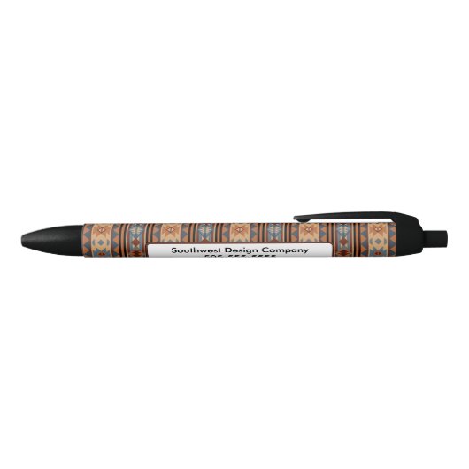 Stylo Noir Conception sud-ouest Adobe Grey Brown Tribal Motif (Haut)