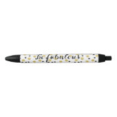 Stylo Noir Confettis noirs d'or fabuleux (Devant)
