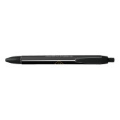 Stylo Noir Construction Company Black Gold Pen (Dos)