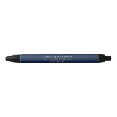 Stylo Noir Construction de bâtiments Navy Bleu Or (Devant)