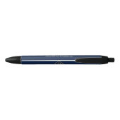 Stylo Noir Construction de bâtiments Navy Blue Gold (Dos)