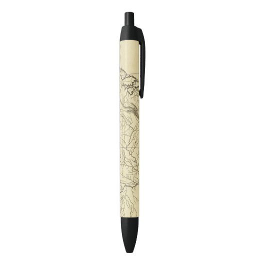 Stylo Noir Contour des Etats-Unis (Bas (Vertical))
