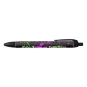 Stylo Noir Cool Abstrait Retro Peinture Arc-en-ciel Splatter  (Haut)