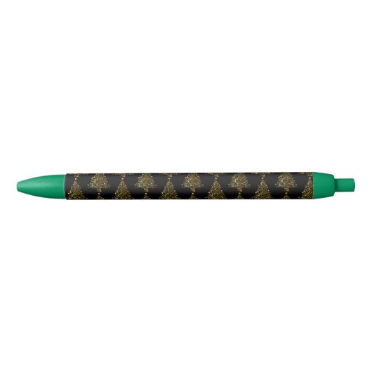 Stylo Noir Cool Black Gold brillant sapin de Noël Motif (Devant)