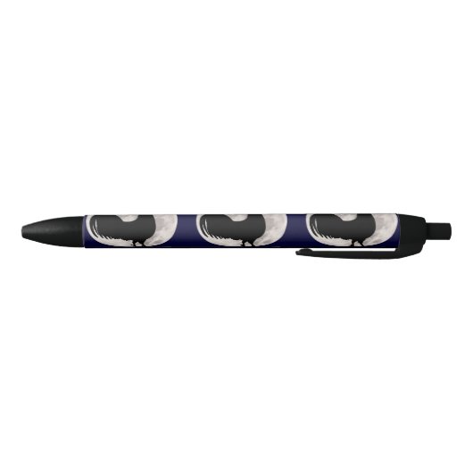 Stylo Noir Coq au clair de lune (Bas)