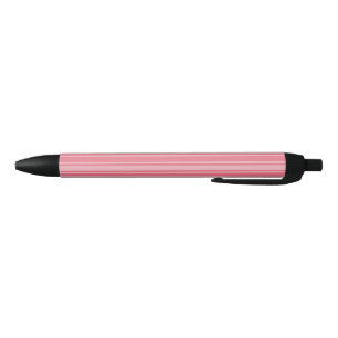 Stylo Noir Coral rose bonbons rayures