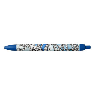 Stylo Noir Cordes ficelles torsadées en spirale dessin