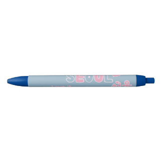 Stylo Noir Coréen Séoul amour hangeul typographie couleurs pe